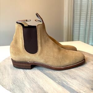 R.M. Williams Craftsman Suede Chelsea Women's Boots Tan AU 7D US Size 7